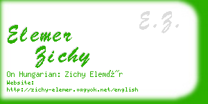 elemer zichy business card
